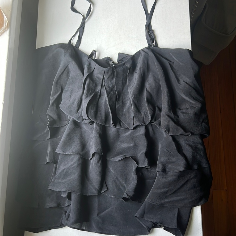 BCBG Max Azria Black Tapered Top